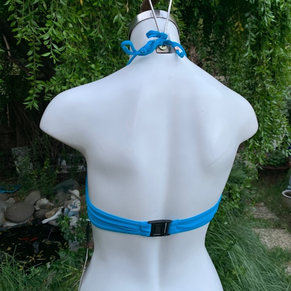 NWT LARA BINGLE Blue Jewel Bikini Swim Top Sz S - Picture 8 of 8